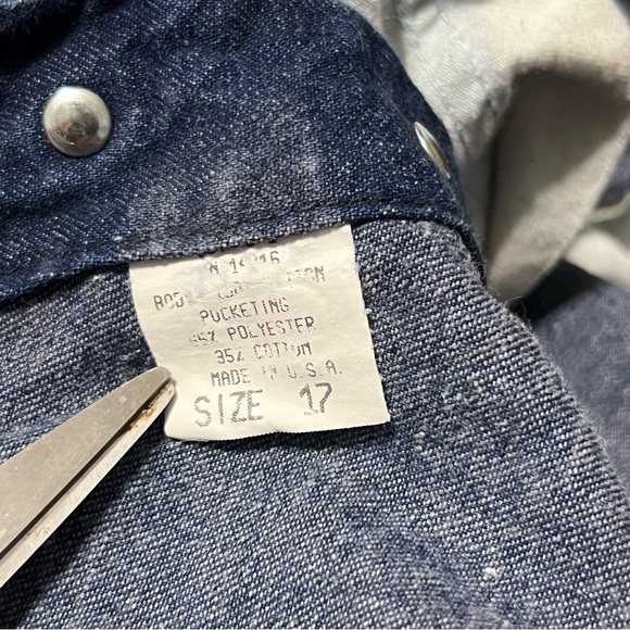Pointer 17 Blue Jean Jumper Overall Dress Denim Cottagecore Chore USA Made VTG - Picture 2 of 7